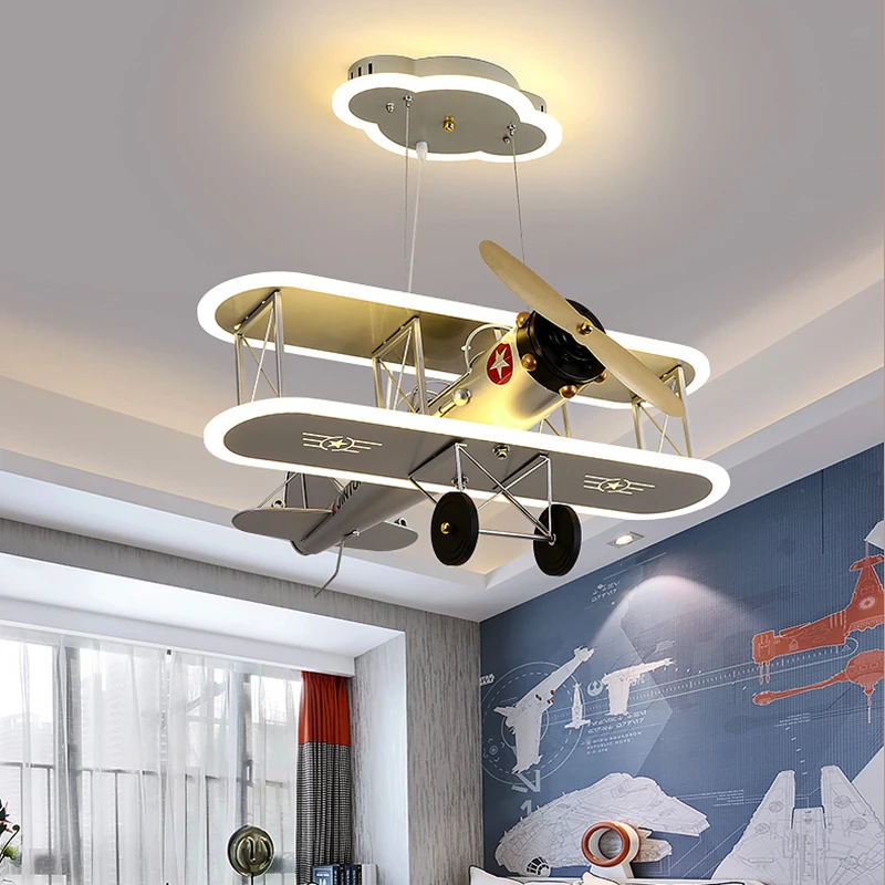 Nordic airplane pendant lights, Nordic home decor, indoor pendant lights, children's room pendant lights, LED indoor lighting