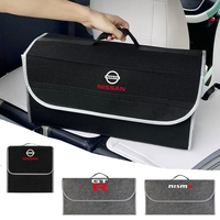 Car Trunk Storage Box Foldable Felt Car Organizer Stowing Tidying Box For Nissan Nismo X-Trail GTR Qashqai Note Juke Patrol J32