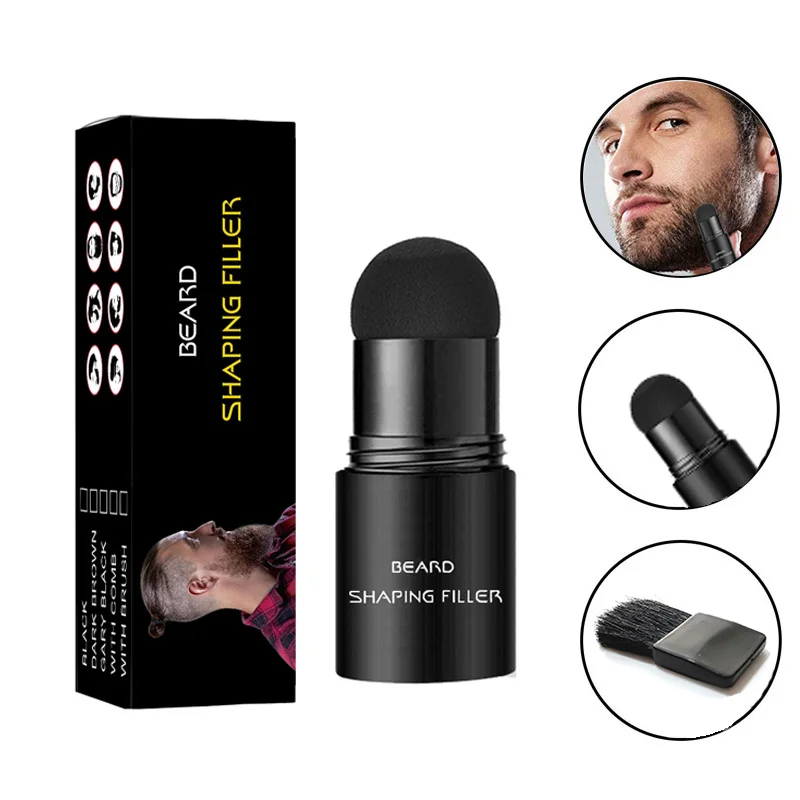 Palo de relleno de barba para hombres, sello de reparación, polvo de relleno de cabello, pluma para mejorar el cabello, lápiz de relleno de Color
