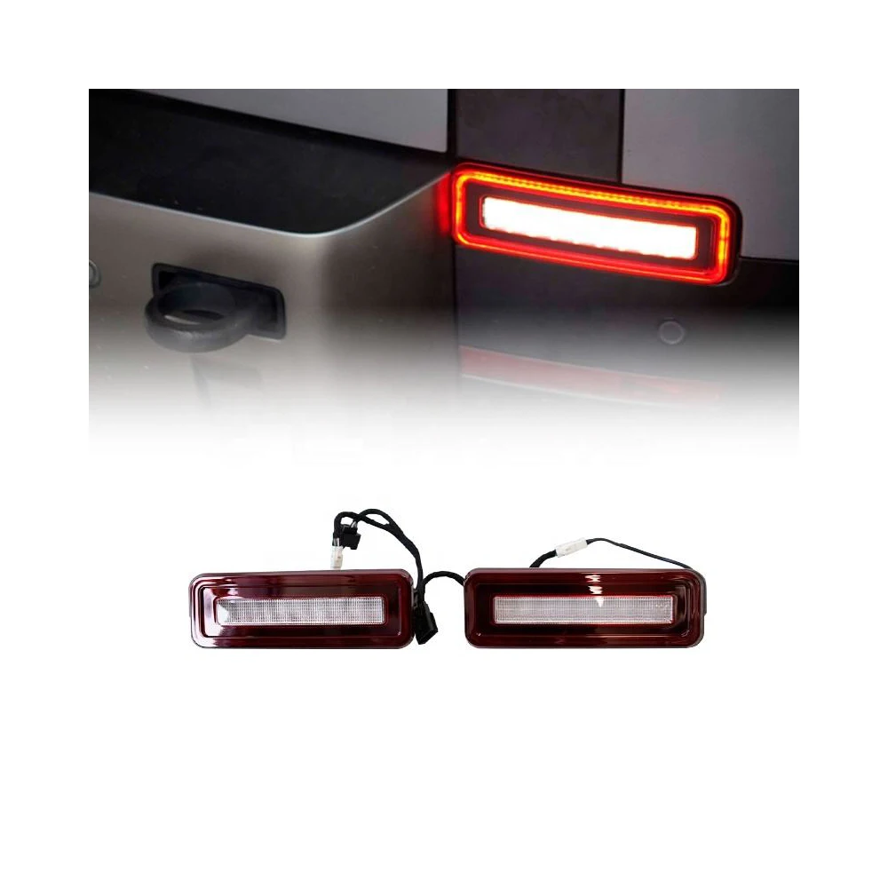 

For Land Rover Defender 90 110 Rear Bumper Reflector Backup Lamp Tail Reverse Light ABS Back Light