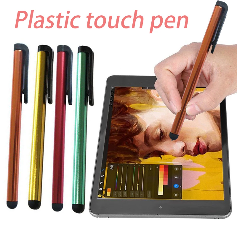 Touch Screen Pen Stylus Clip Design Universal Soft Head For Android Phone Tablet Durable Writing Drawing Pen Capacitive Pencil