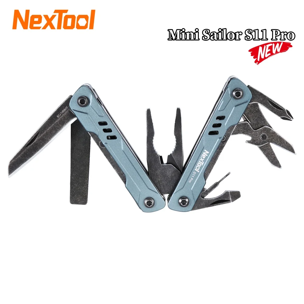 

Многофункциональный инструмент NexTool S11 Pro Mini Sailor 12-в-1: карманный нож, складные инструменты, кусачки для проводов, EDC-карта, отвертка, ножницы