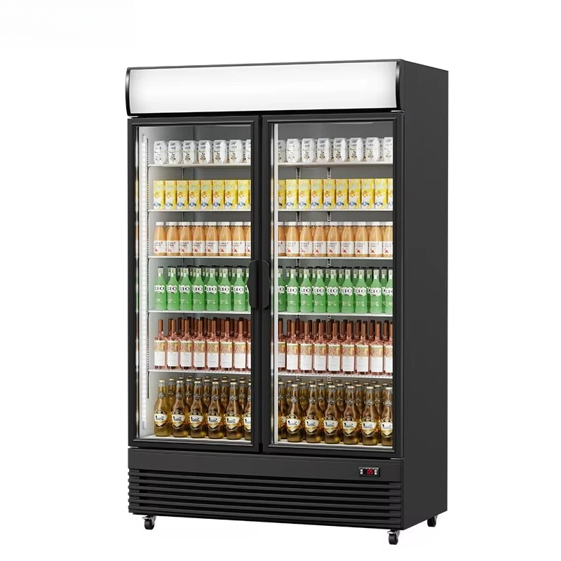 Upright Beverage Showcase Glass Door Vertical Drink Energy Refrigerator Coco Cola Fridge