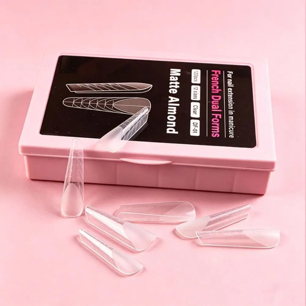 With Inner French Line French Nail Molds Coffin Shape 12 Sizes Full Cover Nail Molds Square Shape Almond Shape