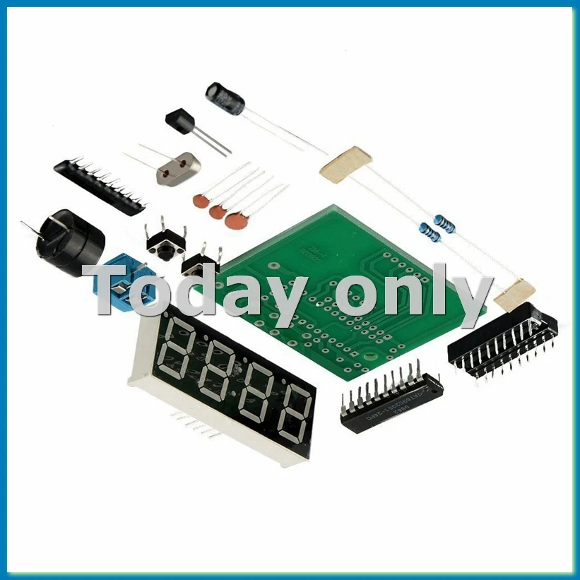 4-Digit Digital Electronic Clock Kit, Microcontroller Digital Clock, 4-Digit Digital Clock Kit, Electronic DIY Kit-A09I