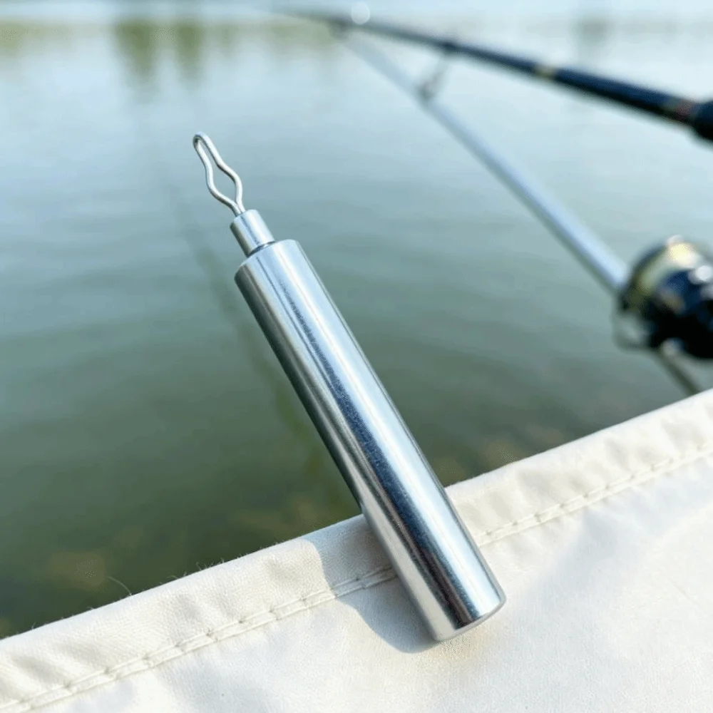 Anti-Hanging Drop Shot Fishing Sinker Rotating Splayed Ring Inverted Column Shaped Drop Shot Weights Slide Fishing Lead