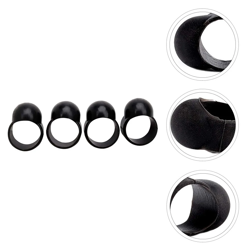 8Pcs Tongue Drum Finger Covers Silicone Knocking Tool Noise Reduction Percussion Instrument Accessories Finger Sleeves Black