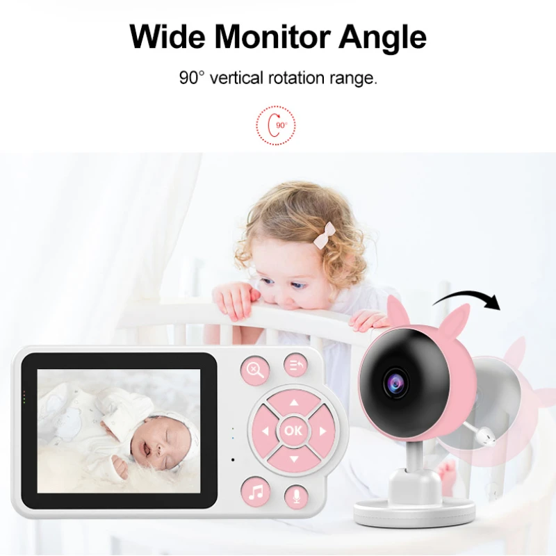 

C3-B Baby Monitor IR Night Vision 4XZoom Baby Monitor,surveillance Camera with 2.8 Inch LCD Display Video Intercom for Babies