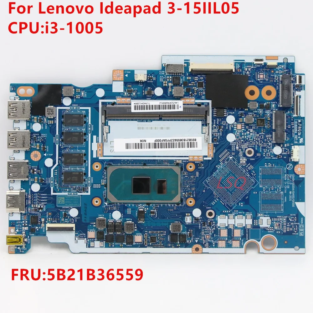 For Lenovo ideapad 3-15IIL05 Laptop Motherboard i3-1005 FRU 5B20T25868 100% Test OK