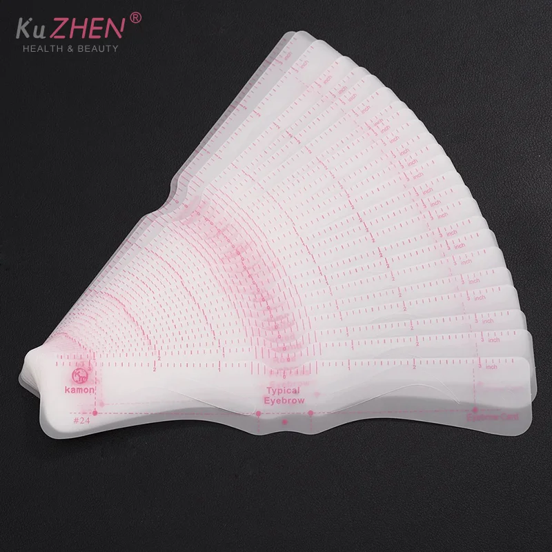 24 Style Fixable Eyebrow Stencil Card Grooming Brow Shaper Template Reusable Stickers Makeup Drawing Eyebrow Stamp Beauty Tools