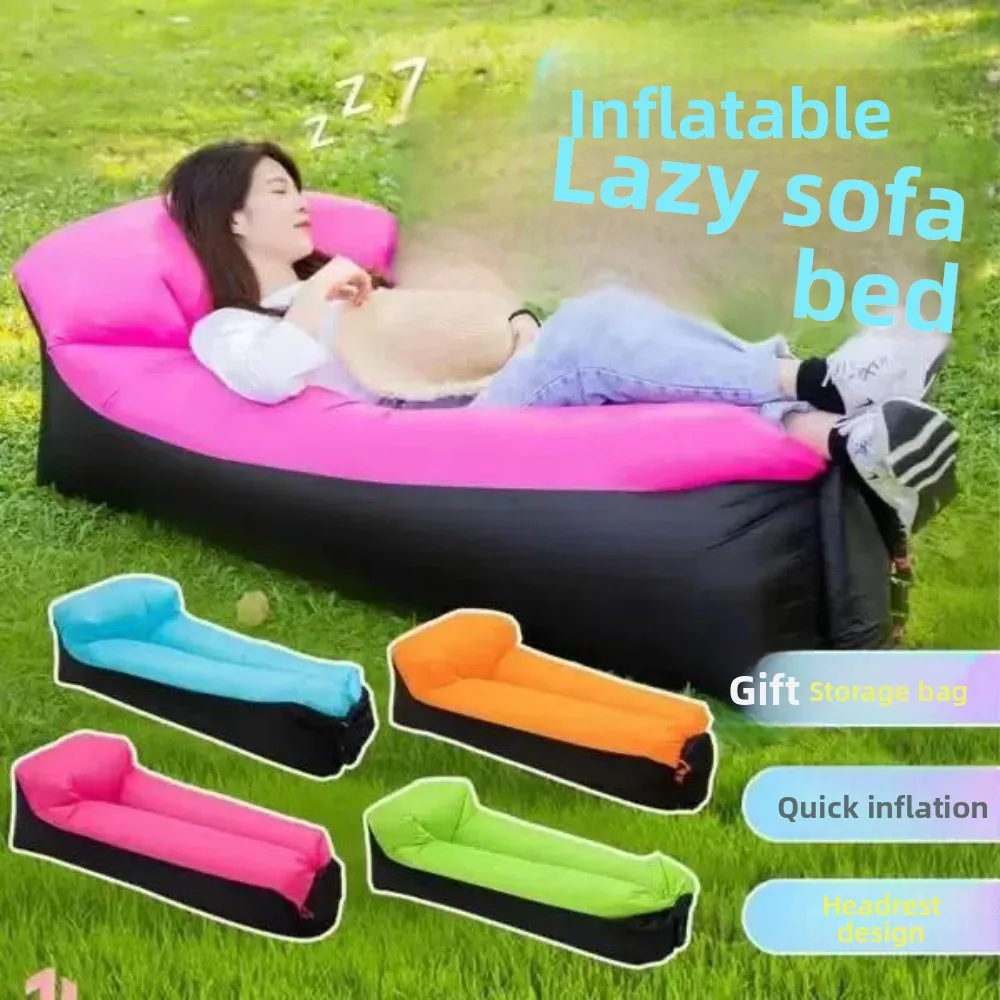 Lazy Inflatable Sofa Outdoor Portable Inflatable Couch Folding Camping Inflatable Sofa Outdoor Furniture