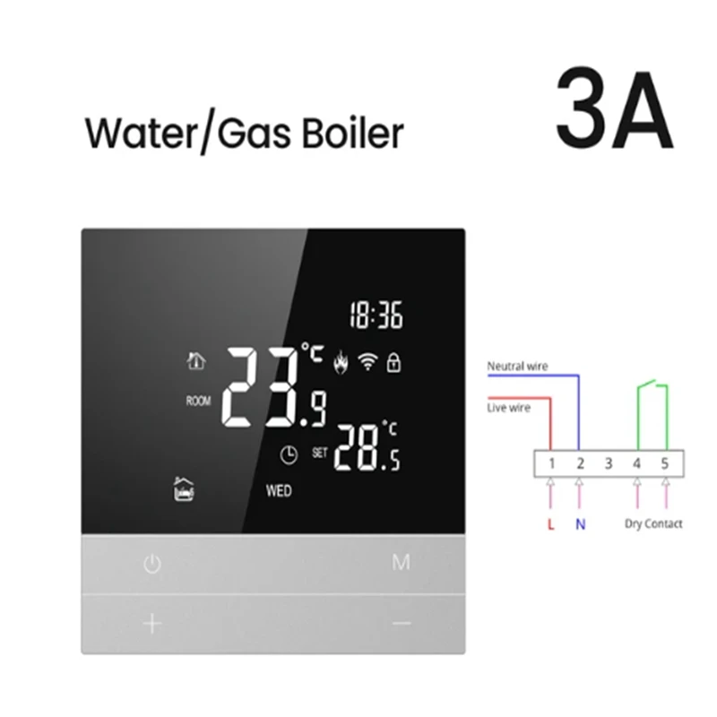 Tuya Wifi Smart Thermostat Gas Boiler Temperature Controller For Google Home Alexa Durable Easy To Use (C)