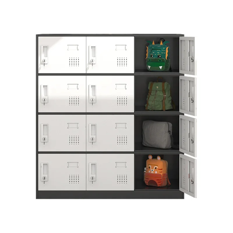 

Metal Locker for Employees, black and white Steel Employee Lockers with Keys, storage Lockers for Home, School, Office, Gym