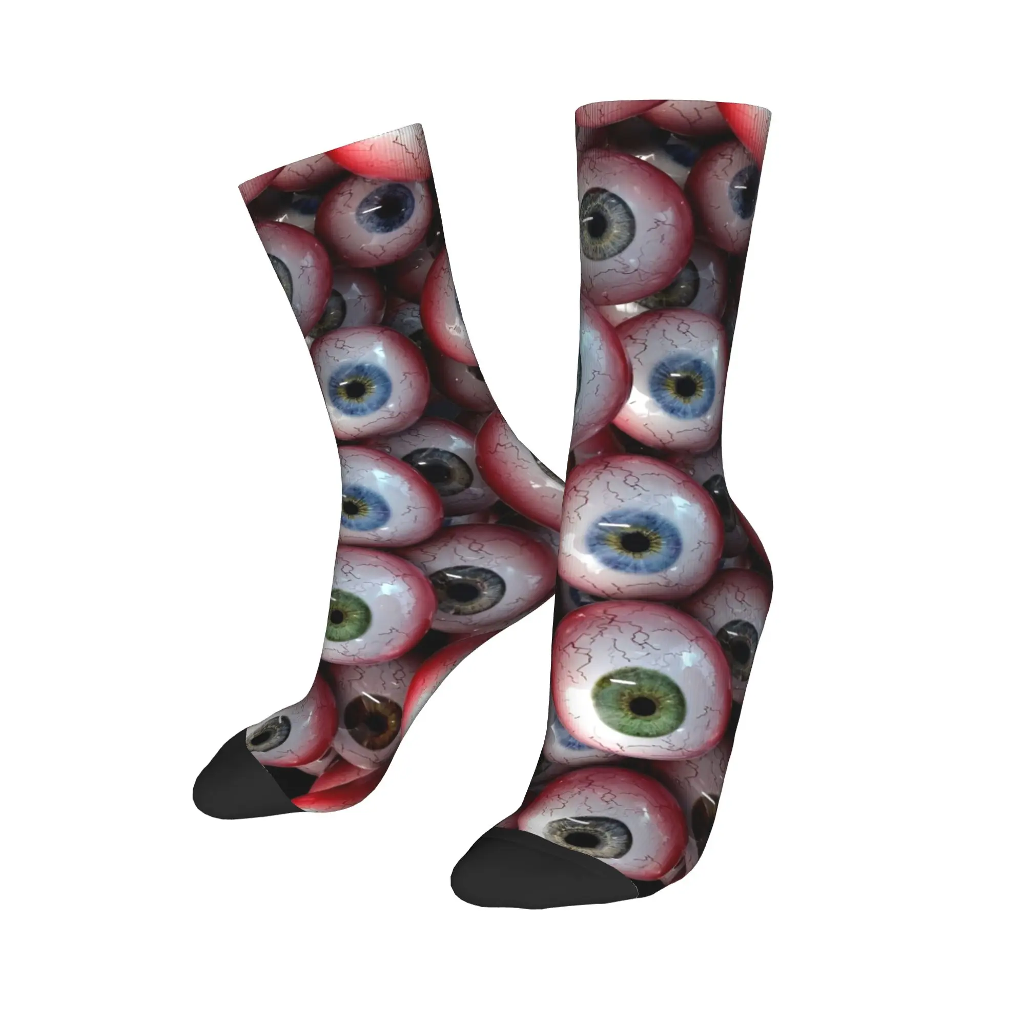 غريبة ومضحكة العين طباعة الجوارب الخريف جوارب Kawaii الرجال تنفس الجوارب تصميم سكيت عدم الانزلاق الجوارب