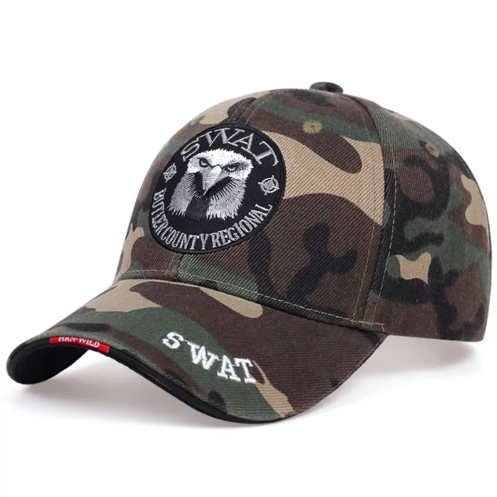 1PC SWAT Army Cap Embroidered Eagle Black Baseball Caps Men Quick-drying Hat Snapback Cap