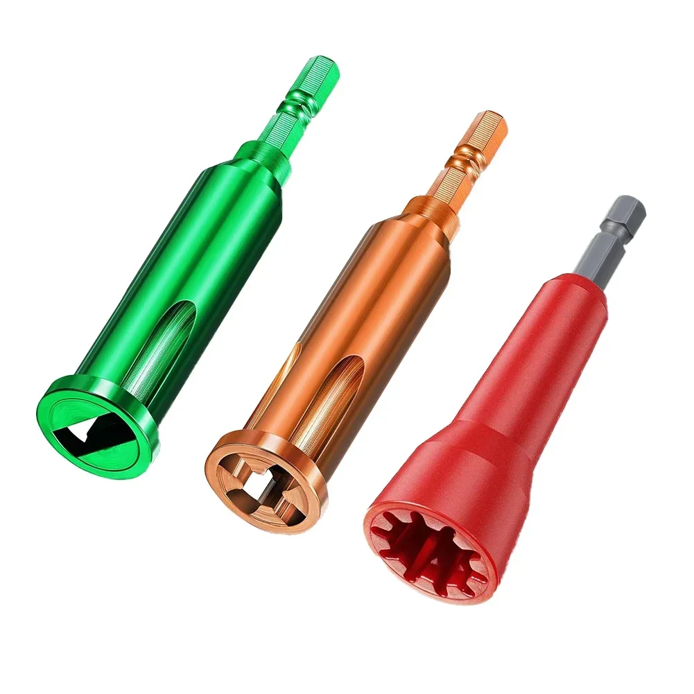 3pcs 3/5Way Wire Twisting Connector Way Cable Wire Stripper Stripping Tool Wire Cap Twisting Tool With 1/4inch Chuck Hand Tool