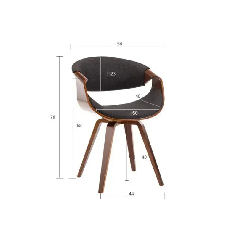 

Nordic Dining Chair Kitchen Furniture Simple Dining Chairs Solid Wood Luxury Chair Leather Balcony Leisure Writing Chair