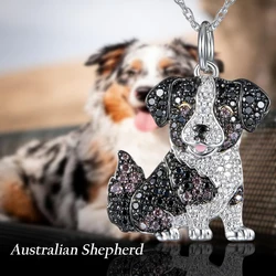 Exquisite and Cute Australian Shepherd Pendant Necklace for Women Elegant Pet Puppy Jewelry Animal Accessories Dog Lovers Gifts