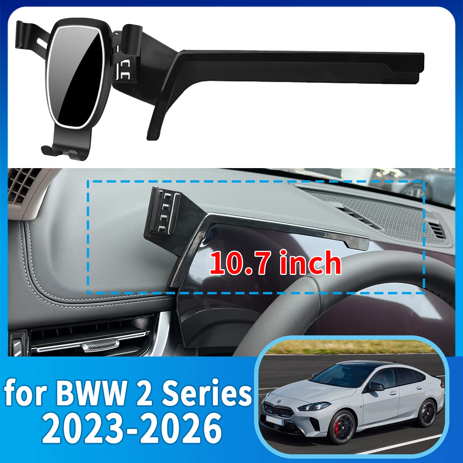 

for BWW 2 Series 2023 2024-2026 2er 218i Active Tourer 120d ​​Anti-Shake Screen Base Phone Holder Mount Stand ​​ Dedicated Car