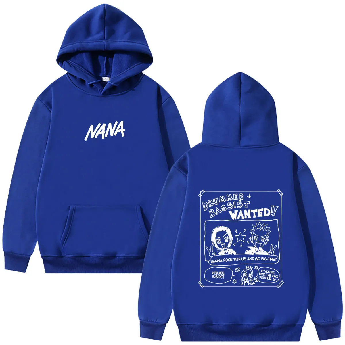Japanese Anime Black Stones Ren Honjo Nana Merch Hoodie Men Women Manga Casual Hoodies Unisex Fashion Vintage Oversized Pullover - view 4