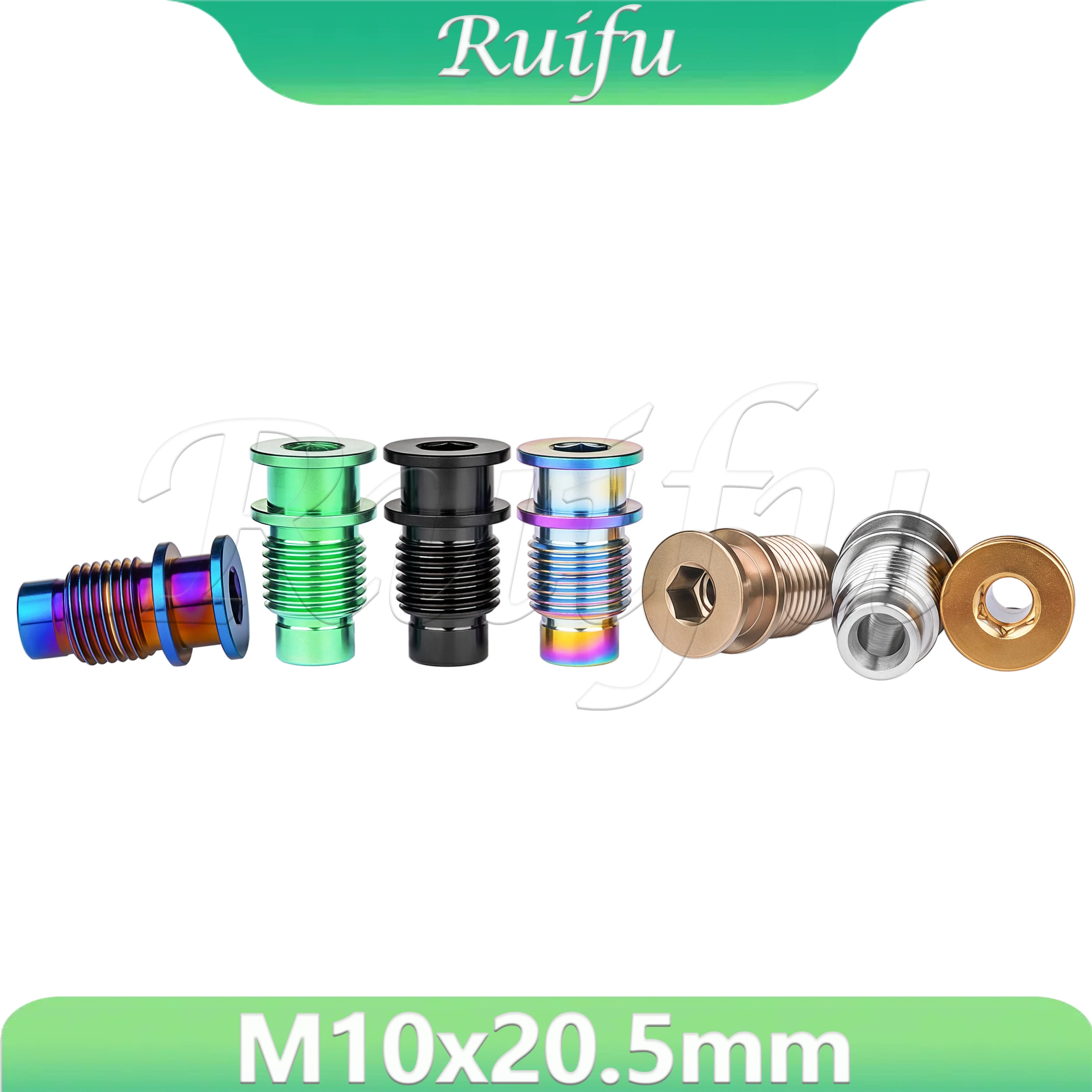 

Ruifu 1/2PCS Titanium Bolt M10x20.5mm Road Bike Rear Derailleur Rotation Shaft Bolt Bicycle Shift Fixing Axle Screw