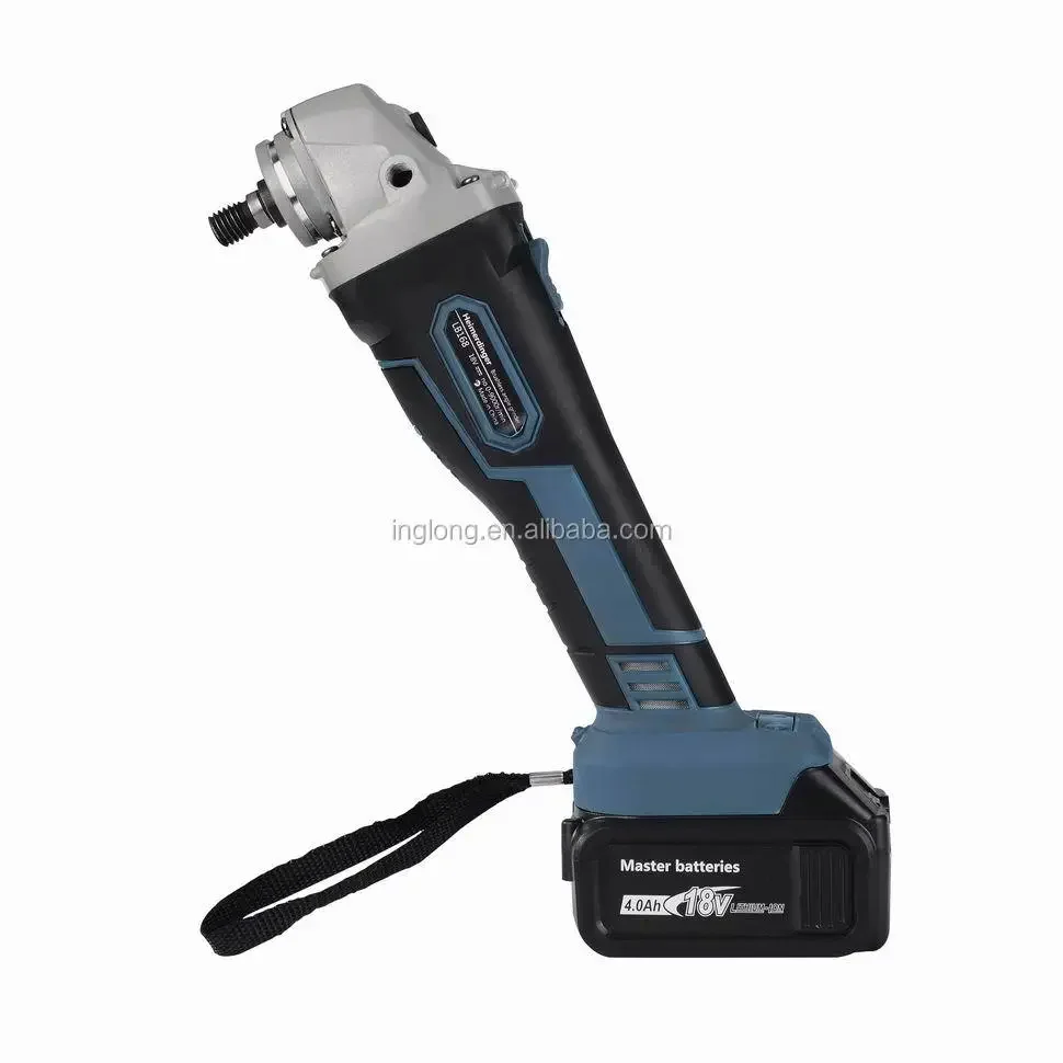 Brushless Cordless Angle Grinder with Two 18V 4.0Ah Lithium Batteries