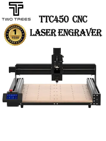 Twotrees ttc450 cnc gravador a laser madeira cnc roteador fresadora máquina de gravura a laser para acrílico pcb pvc metal