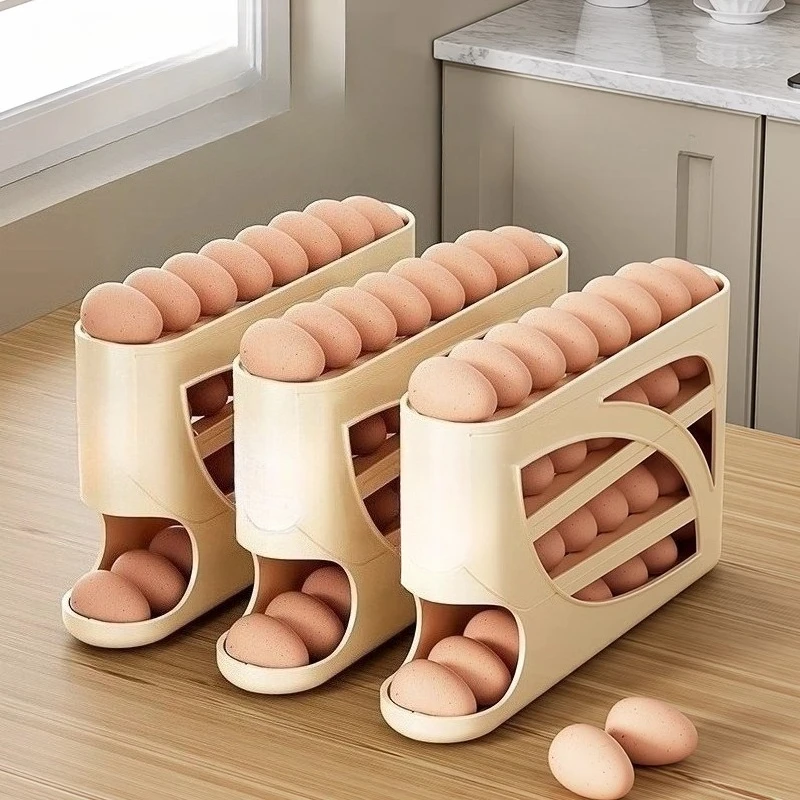 

Пищевой ящик для хранения яиц на колесиках с боковой дверью Специальный ящик для яиц в холодильнике для хранения свежести