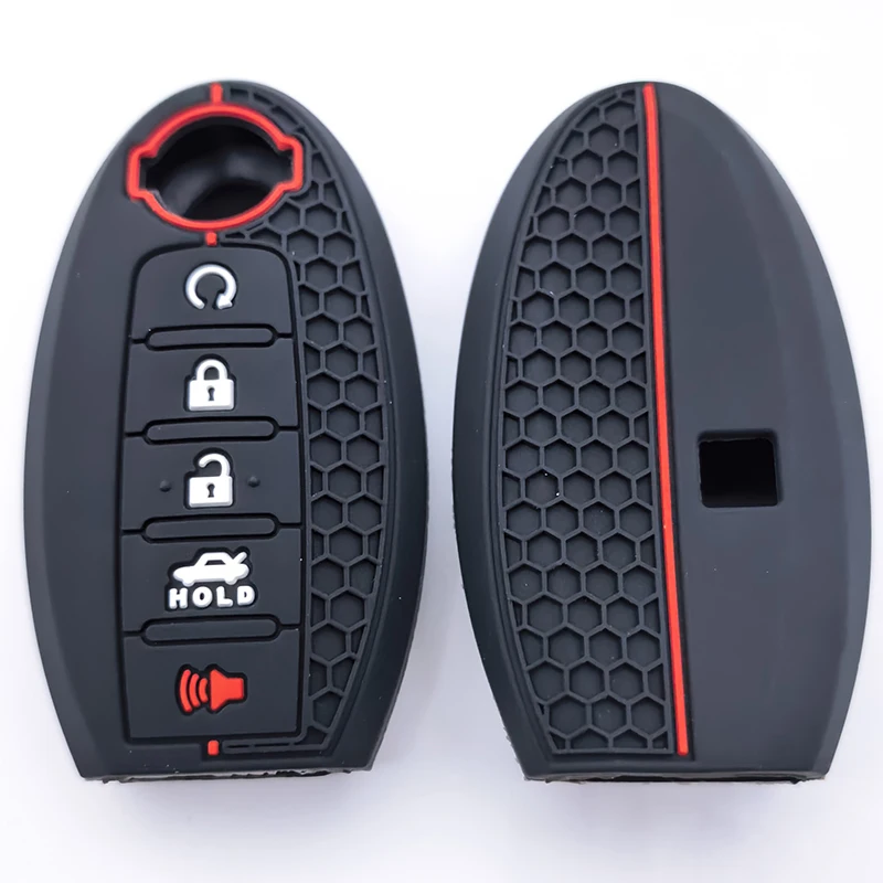 Silicone Car Key Case Cover Keyless Remote Fob Holder for Nissan X Trail T32 2020 Rogue Patrol Murano Htrail Maxima Accessories view 4
