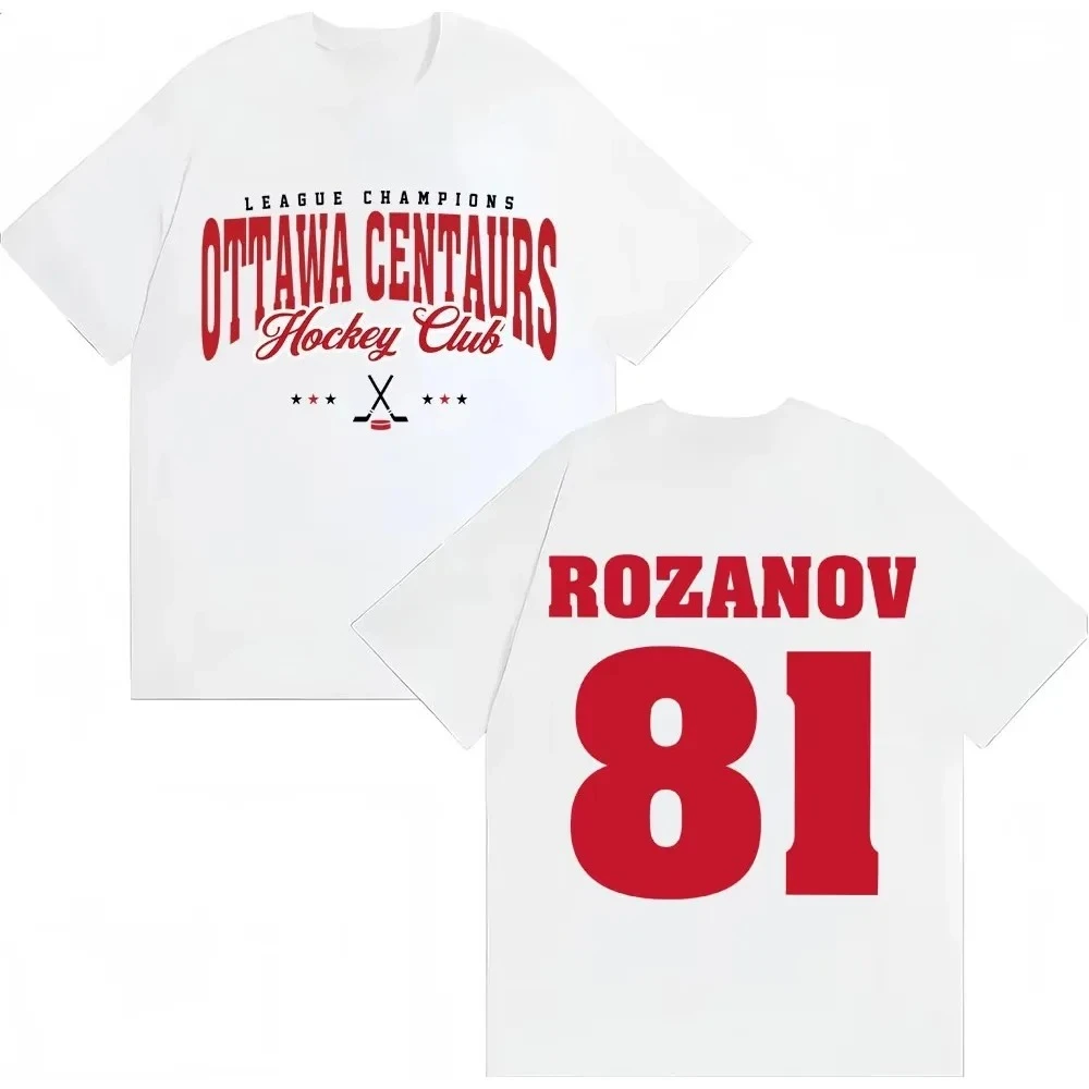 TV Heated Rivalry Ilya Rozanov 81 Graphic T Shirt Ottawa Centaurs Fashion Retro Short Sleeve Men Women Oversized Cotton T-shirts