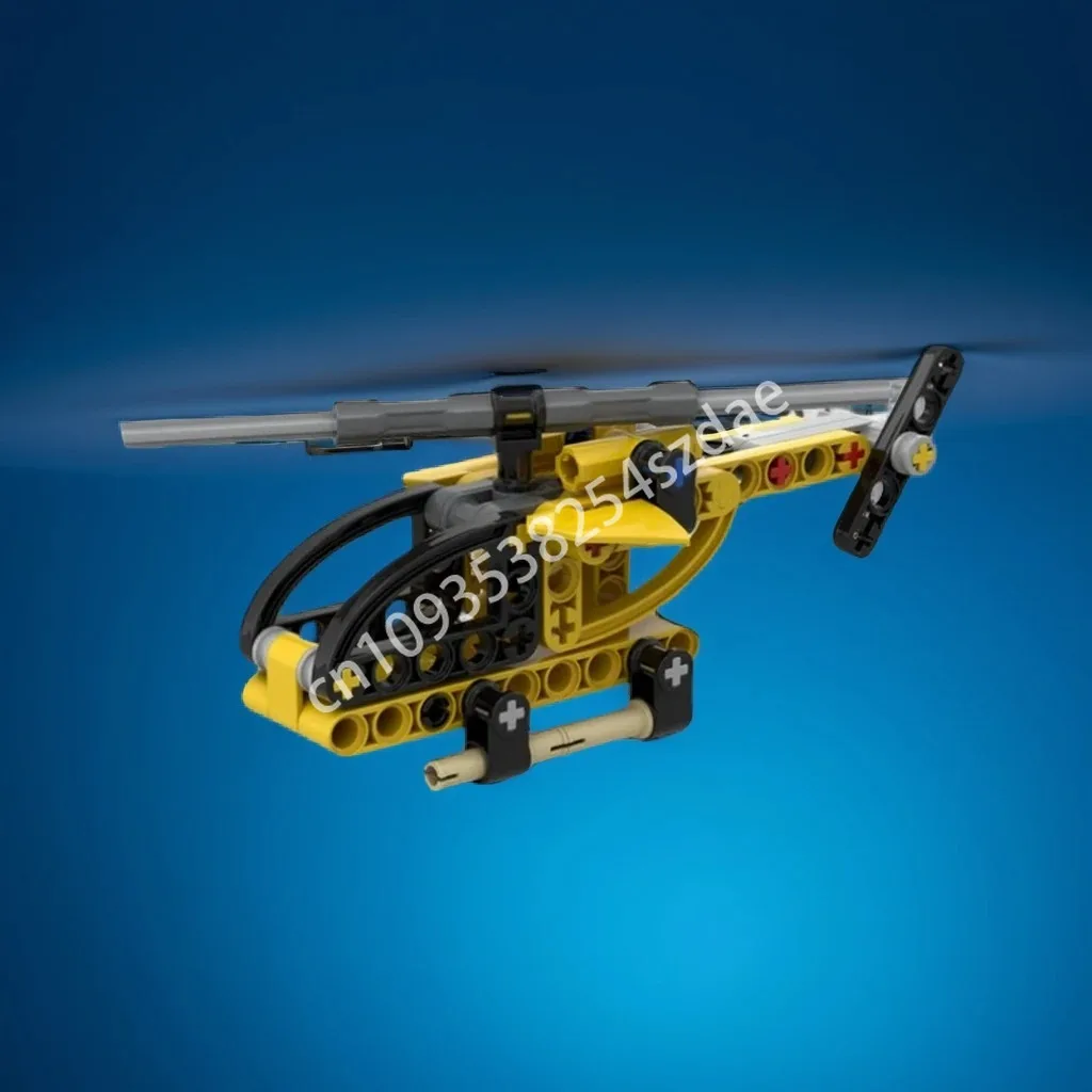 62 個 MOC ヘリコプター テクニカル ビルディング ブロック クリスマスおもちゃ ギフトアイデア 建設レンガ 組み立てプラスチック 教育用