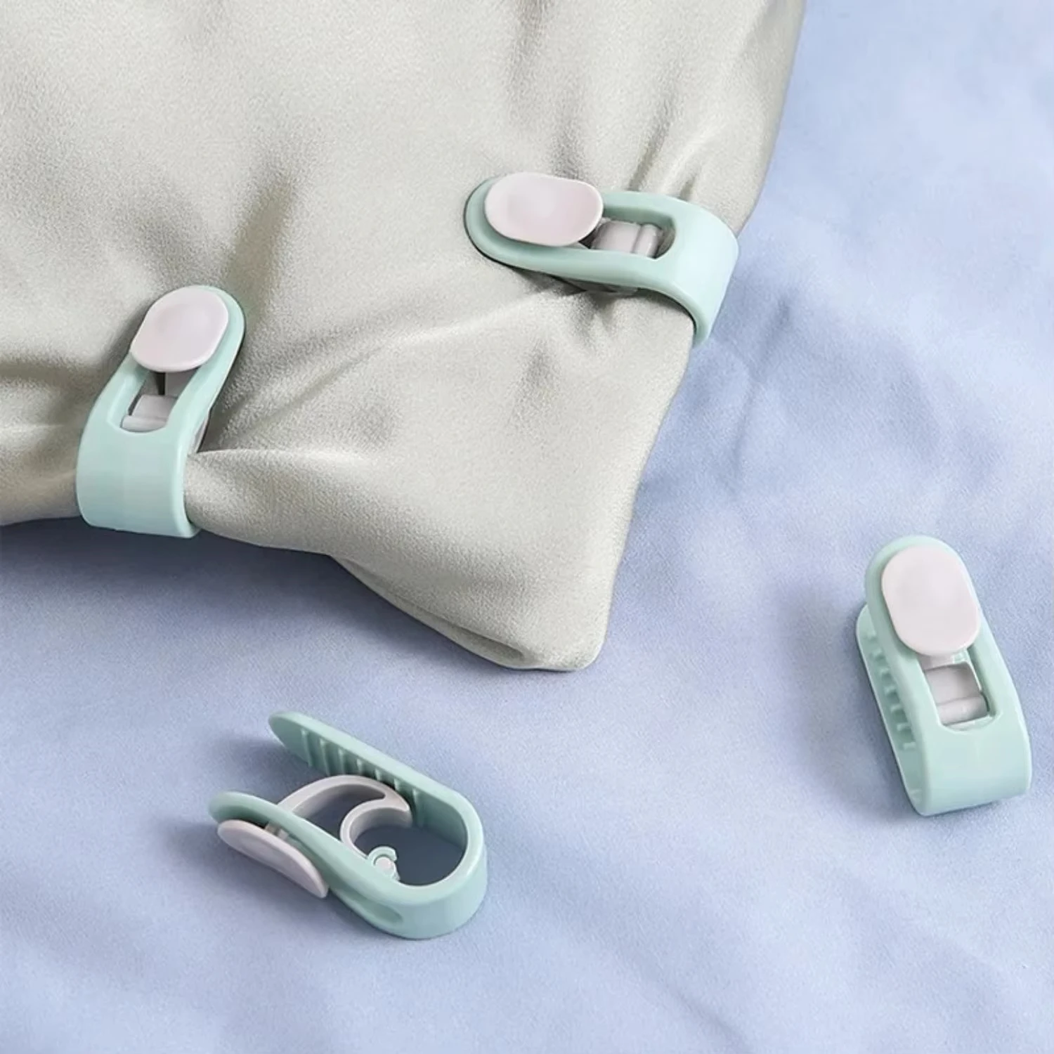 6PCS Needle‑free Anti‑slip Quilt Cover Blanket Clip Tongs Anti‑running Clothespin Mattresses Quilt Holder Bed Accessories