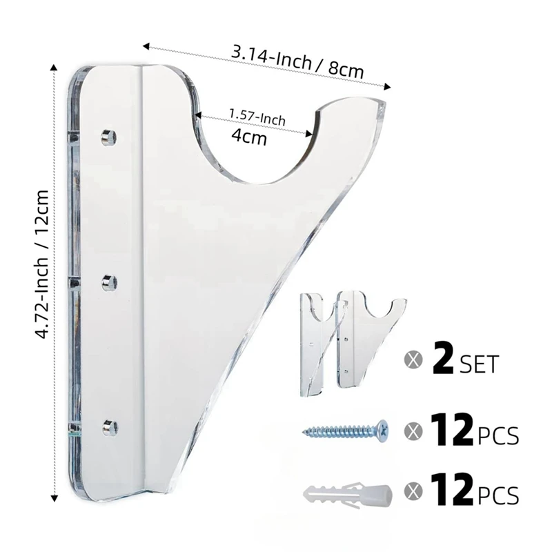 Подставка для светового меча Настенный дисплей Акриловый меч Настенное крепление Держатель дисплея Прозрачный настенный держатель для меча