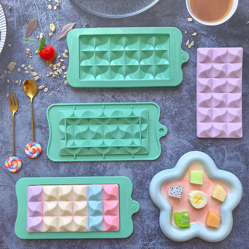 Chocolate Silicone Mold Cake Ice Cream Pudding Cookie Dessert Mold Ice Cube Mould Soap Baking Utensils DIY Kitchen Baking Mold