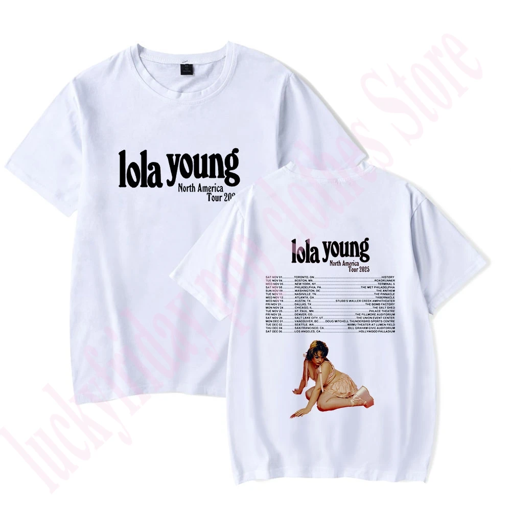 

Lola Young Tour 2025 T-Shirts Merch Women Clothes Trend Casual Short Sleeve Top