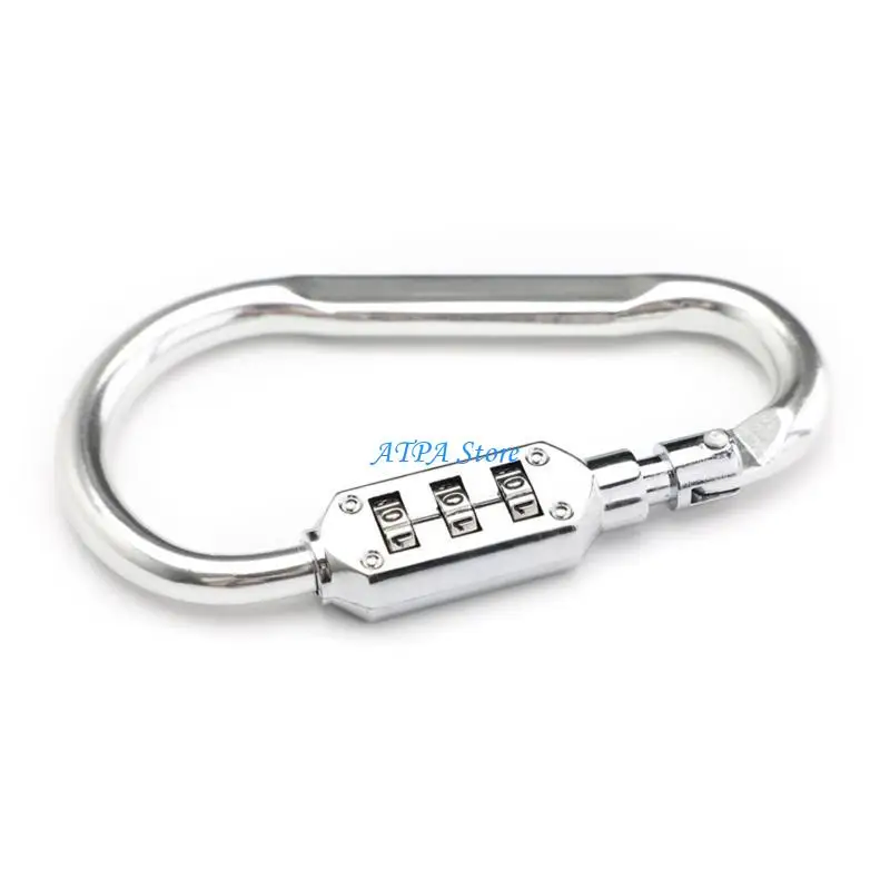 

U13C Motorcycle Helmet Lock High Security Pin Combination Carabiner Lock for Motorbike with T-Bar