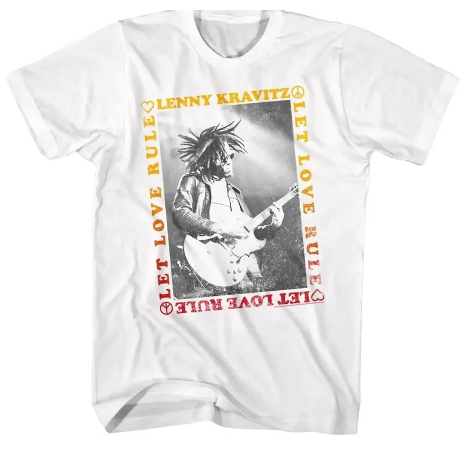 Camiseta Lenny Kravitz Let Love Rule, nueva camiseta vintage lavada, cómoda, informal, de diseñador, elegante, transpirable, con gráficos
