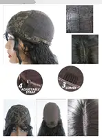 Honey Blonde Soft 26“Long Kinky Curly 180Density Machine Wig With Bangs For Black Women High Temperature Cosplay Glueless Daily 4