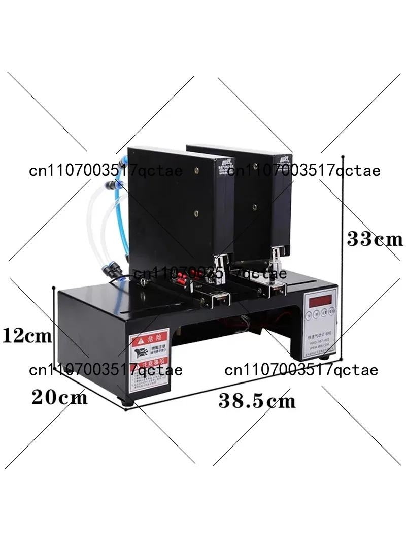 Double-Head Automatic Electric Stapler Pneumatic Binding Machine 180 Staps per Minute High-Speed Office Desk Stapler