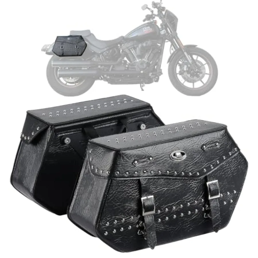 

Седельные сумки большой емкости 26 л с заклепками и быстроразъемными кронштейнами для моделей Softail Dyna Low Rider, прочный