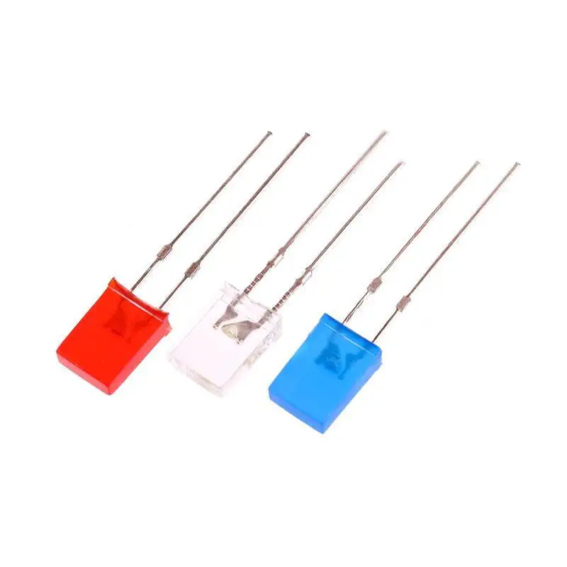20 Stück Quadratische LED-Leuchtdiode 2*5*7mm Weiß Blau Rot Grün Gelb 2X5x7mm Röhre – Detail 1