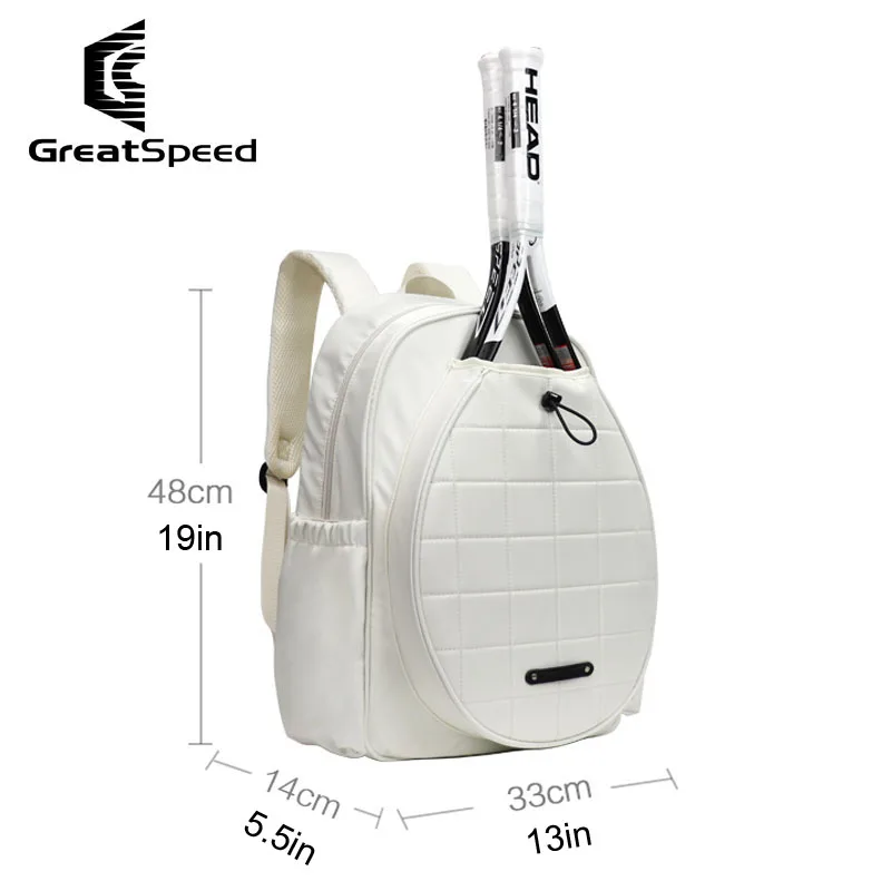 Women Men Tennis Racquet Backpack 1-2 Pack Tenis Paddles Squash Racket Bag Unisex Adults Portable Tennis Storage Shoulder Bags