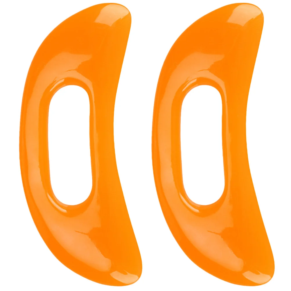 

2pcs Resin Guasha Scraper Moon Shape Portable Body Massage Tool For Face Neck Muscle Reusable Scraping Board Compact Therapy
