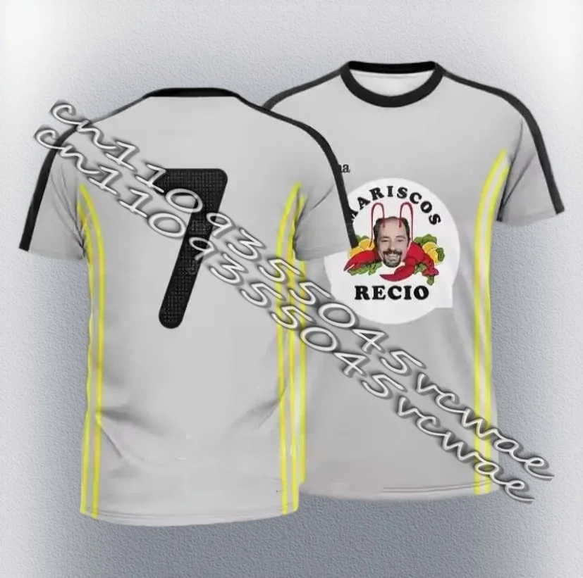 

Футболка с принтом Recio для спорта, морепродуктов и креветок, повседневный рождественский подарок, высококачественная одежда для родителей и детей в едином стиле