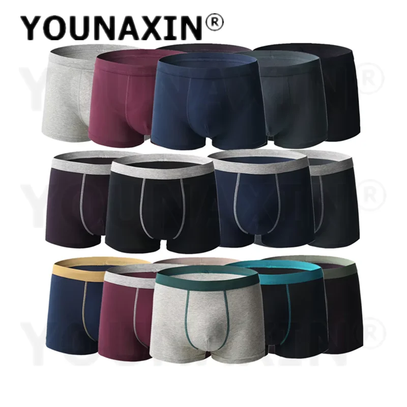 

3 To 7 Pcs Large Size Men's Underwear Bigger Cotton Boxer Shorts Antibacterial Comfortable Breathable L XL 2XL 3XL 4XL 5XL 6XL
