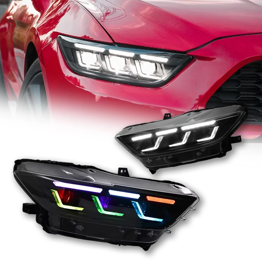 

Car Lights For Ford Mustang 2015-2022 LED Car Lamps Daytime Running Lights Dynamic Turn Signals Car Accessories