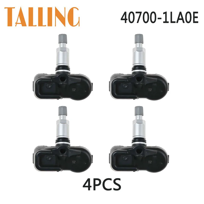 40700-1LA0E 4Pcs TPMS Tire Pressure Sensor for Infiniti EX35 EX37 FX35 G25 M35H M37 Q60 QX70 HV36 Nissan 407001LA0E PMV-C811