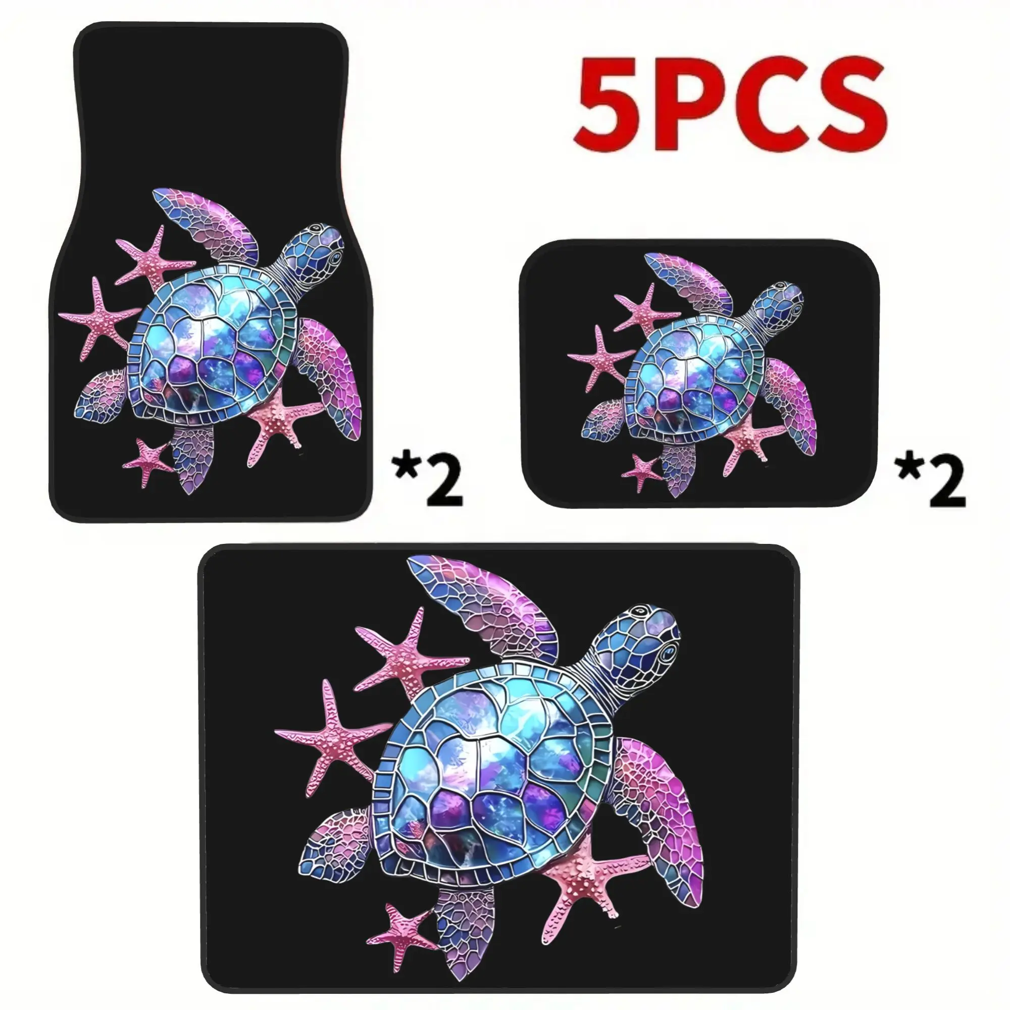 5pcs 4 Car Floor Mats + 1 Car Trunk Mat, Made Of All-weather Durable, Stylishly Upgrades Vehicle Interior And Enhances Riding Co