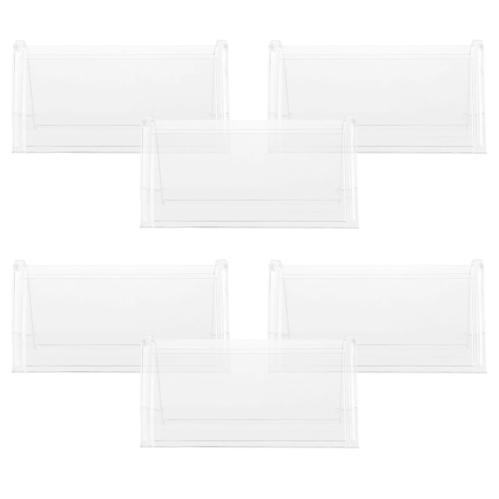 

6pcs Clear Plastic Tent Holders Dual Sided Desk Name Plate Display Stand For Office Conference Meeting Room Table School Banquet