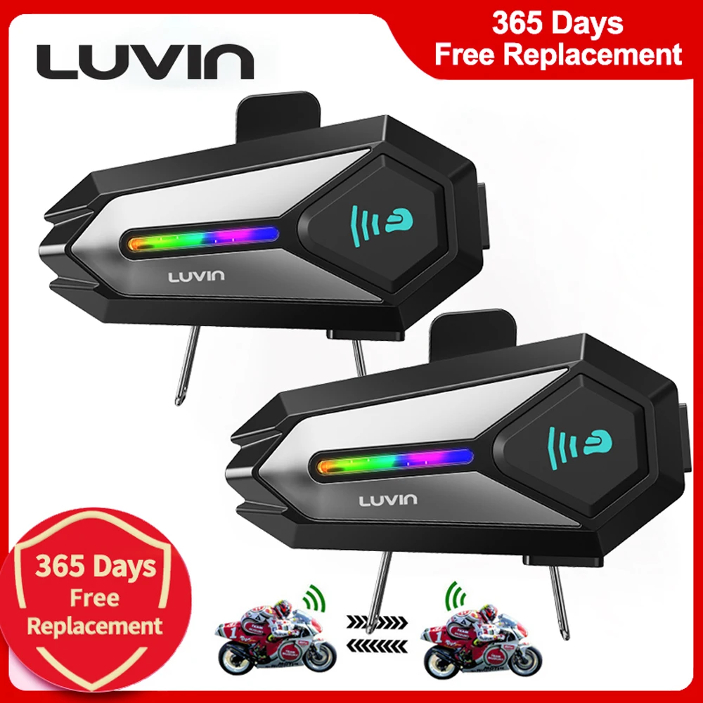 Luvin G8 Motorcycle Intercom Helmet Headset Communicator Wireless Bluetooth headphones DSP Music Share Waterproof Handsfree Call